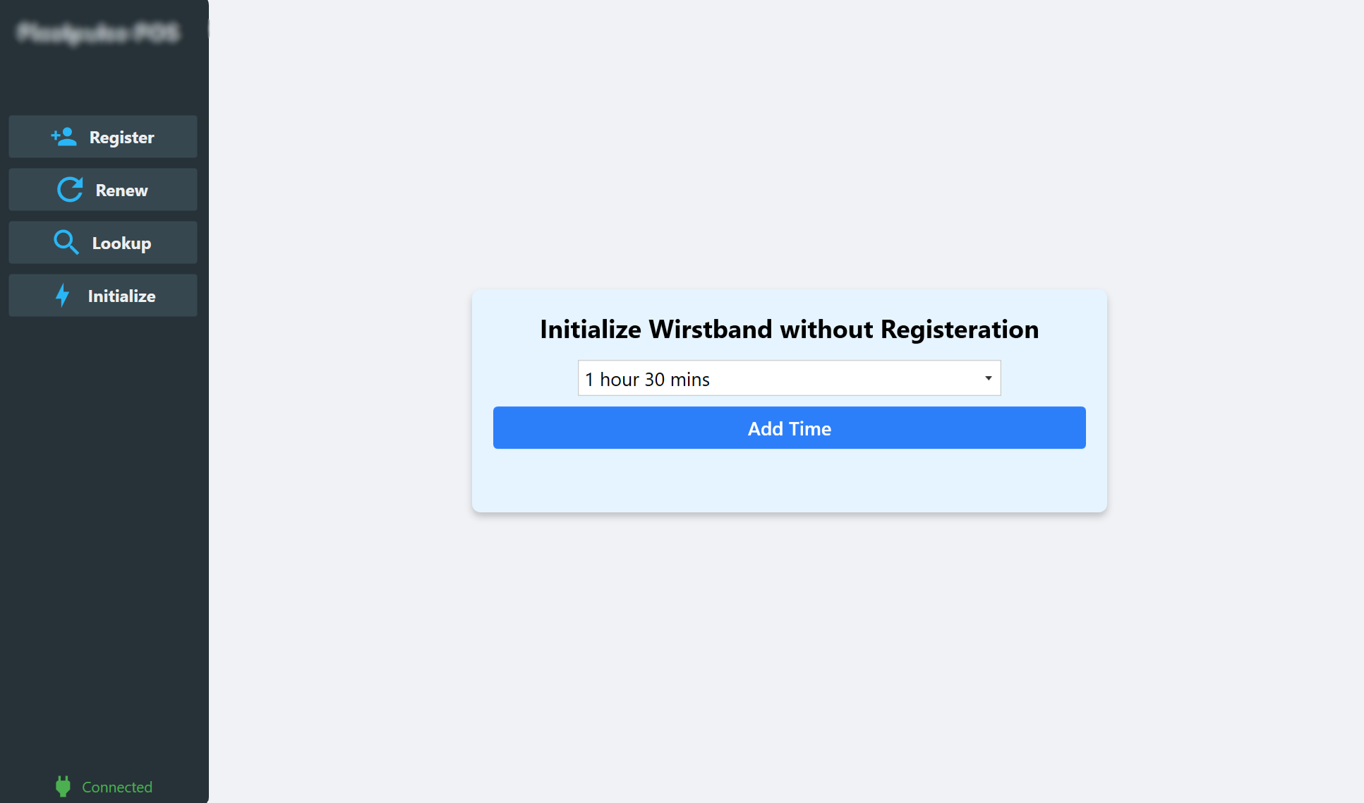 Arcade POS Wristband Registration screenshot