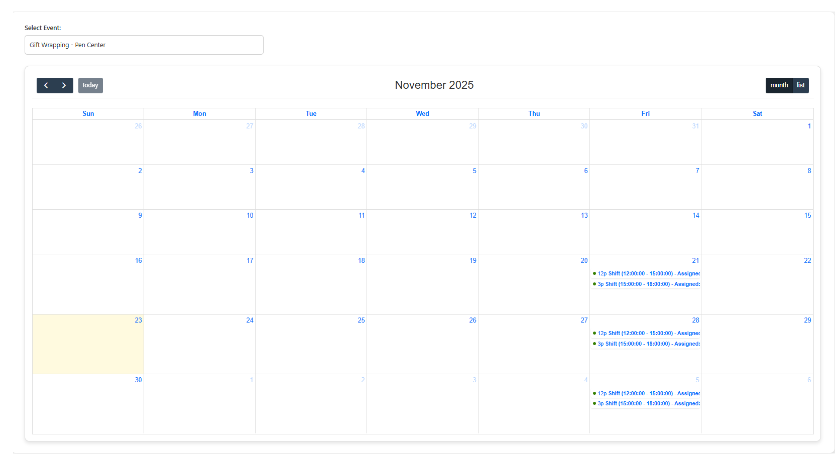 Volunteer Management & Attendance Platform screenshot